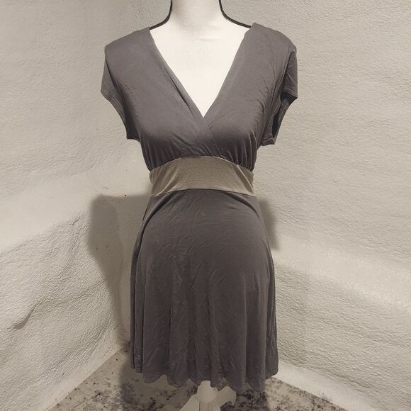 WHITE House Black Market Dress Gray Womens Size Medium - Picture 2 of 6